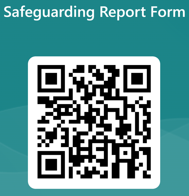 This is the QR code to link you to the Prevent and Safeguarding reporting form.