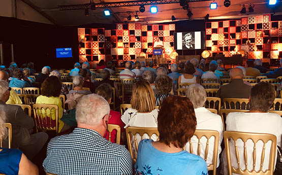Image from the Babell Lên (Literary Pavillion) at the 2019 Conwy National Eisteddfod
