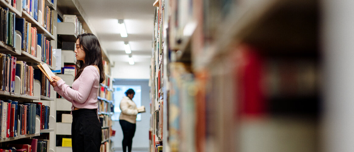 Students chatting on the stairs