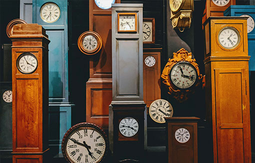 A collection of clocks