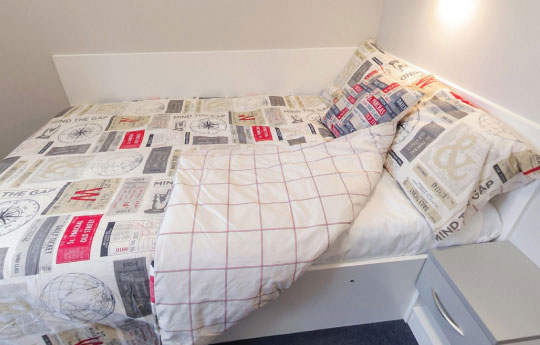 Our medium en-suite bedroom located on our Bay Campus