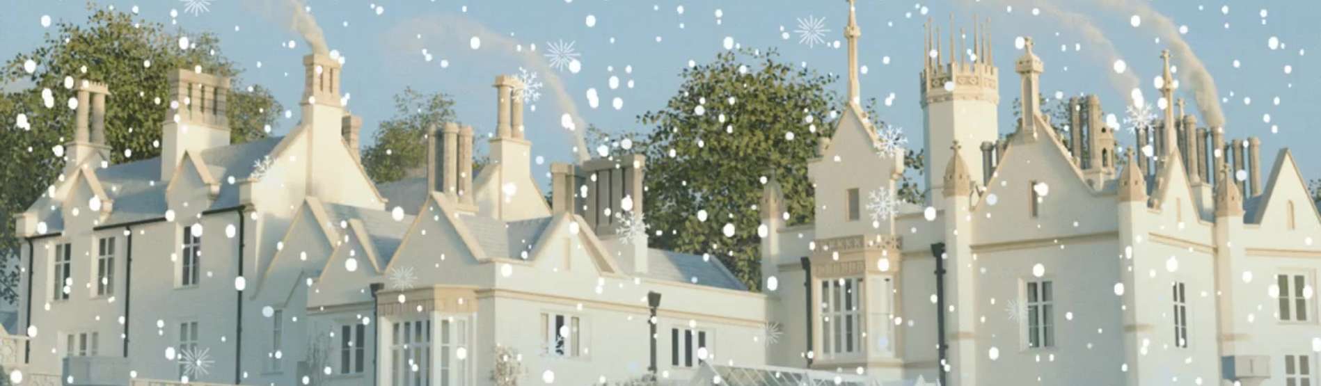 Singleton Abbey in the snow