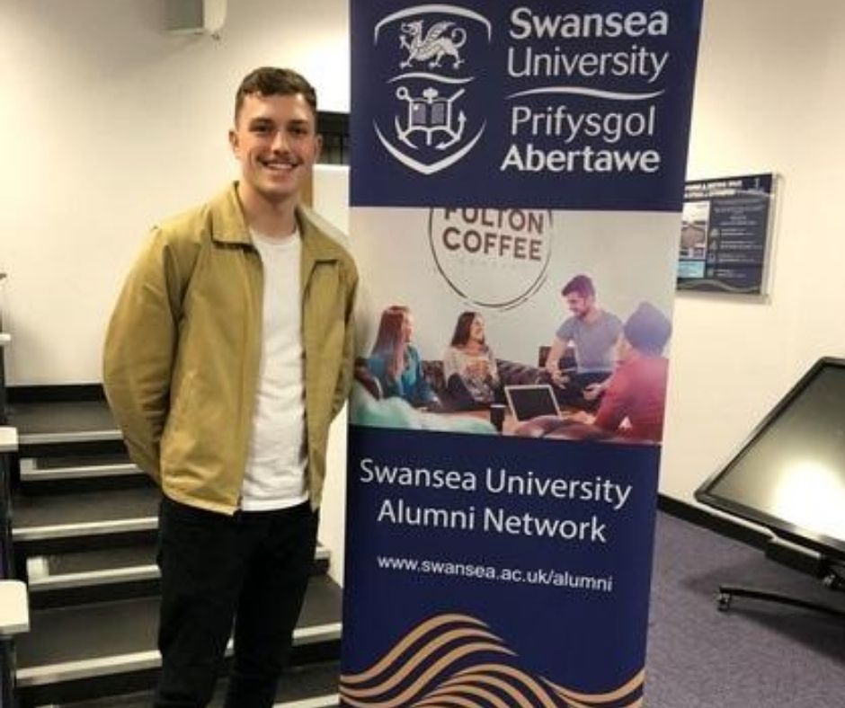 Sion Williams at a Swansea University Alumni Network event in November 2019.