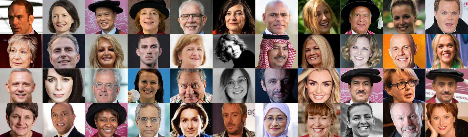 People on stage at a graduation ceremony