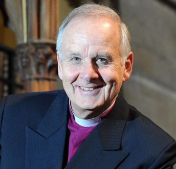 Bishop looking at the camera