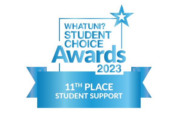 WhatUni 2023 Student Support Top 25 Logo