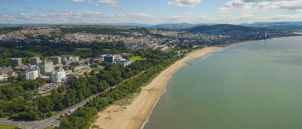 swansea from the sky
