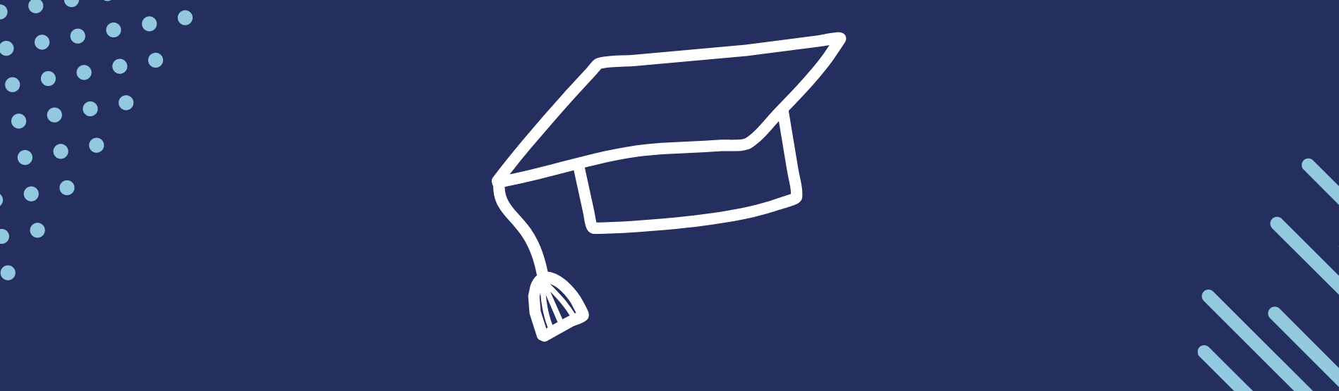 Image shows an icon of a student graduation cap