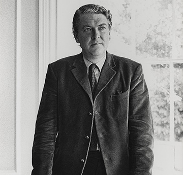 Black and white image of Kingsley Amis 
