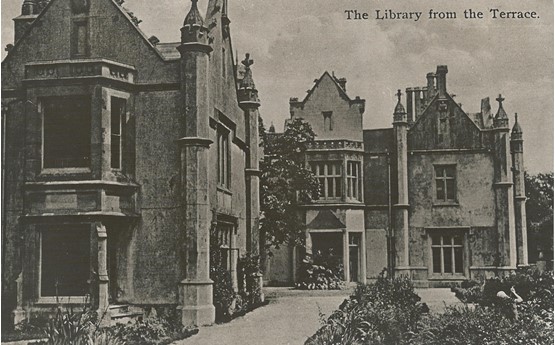 A view of the Singleton Abbey Library from the courtyard, c.1920s 