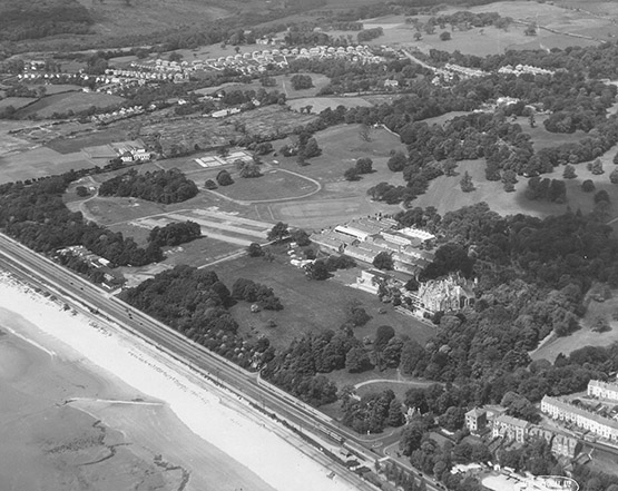 Aerial photograph of Swansea University, Singleton, c.1940s. Courtesy of the Richard Burton Archives (reference: 1999/11)