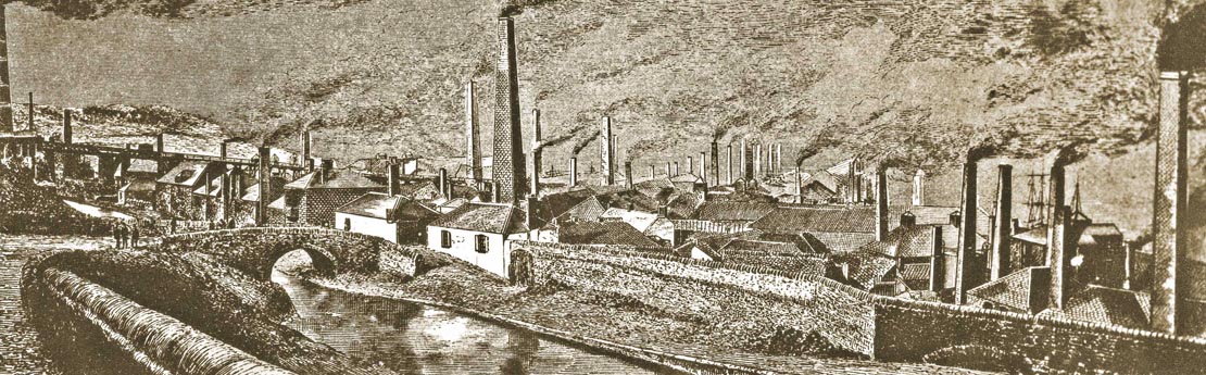 Historical image of Lower Swansea Valley's global copper industry. 