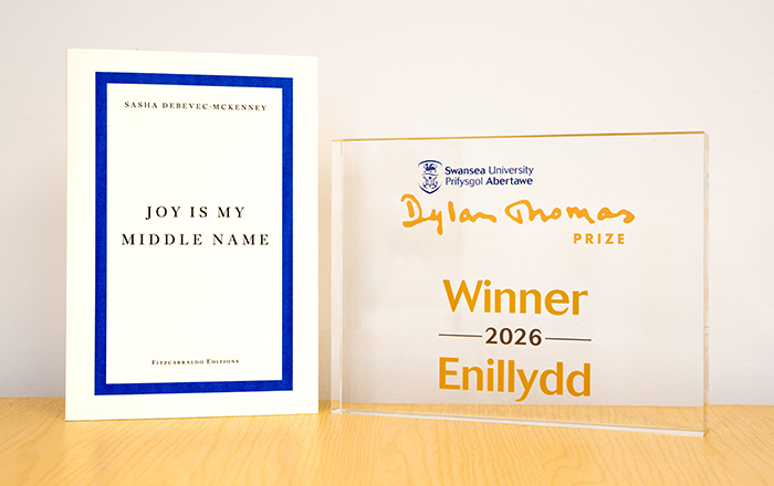 Winning book alongside trophy