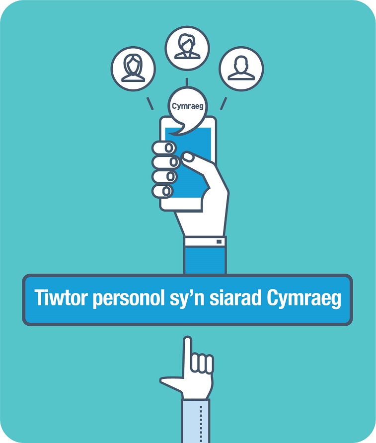 Logo mentor academaidd sy'n siarad Cymraeg