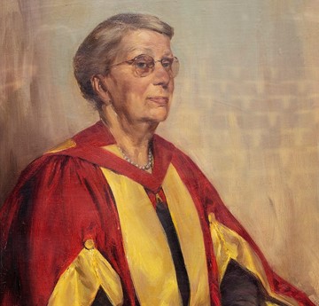 A portrait of Florence Mockeridge painted in the 1950s.