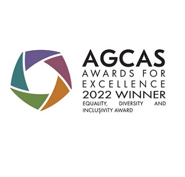 Equality, Diversity and Inclusivity Award at AGCAS Awards for Excellence for our partnership with TG Consulting on the REACT 24/7 programme