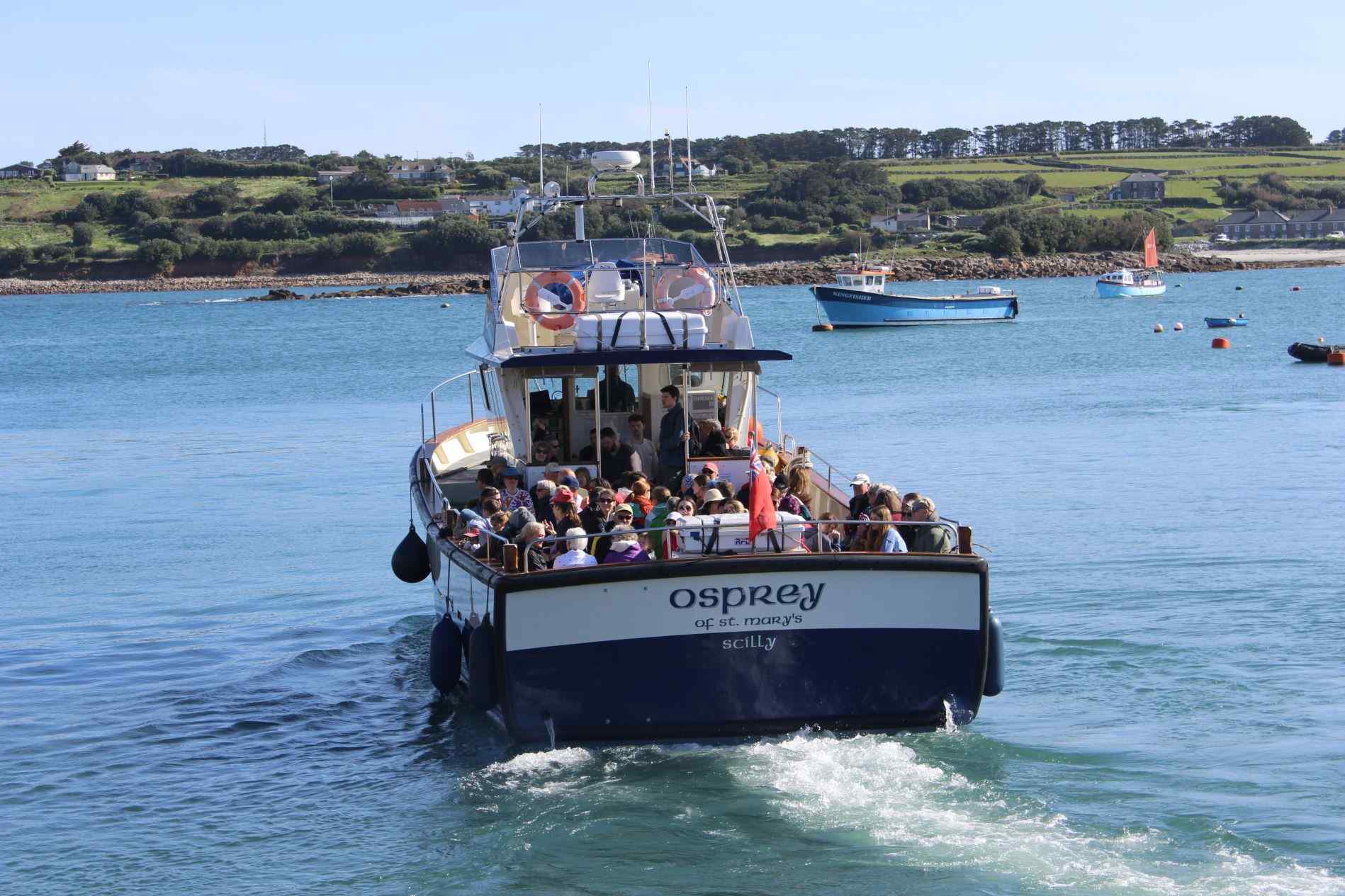 Students on boat out at sea