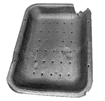 Black plastic tray