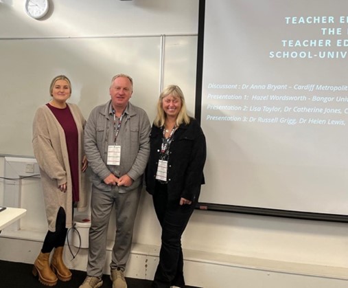 Chloe Taylor, Helen Lewis, and Russell Grigg