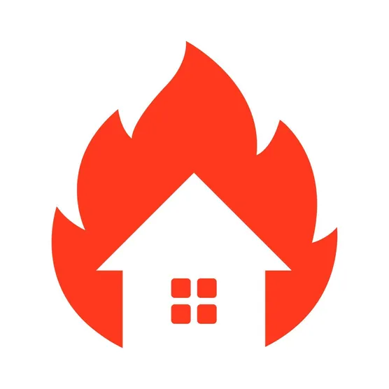 House fire clipart