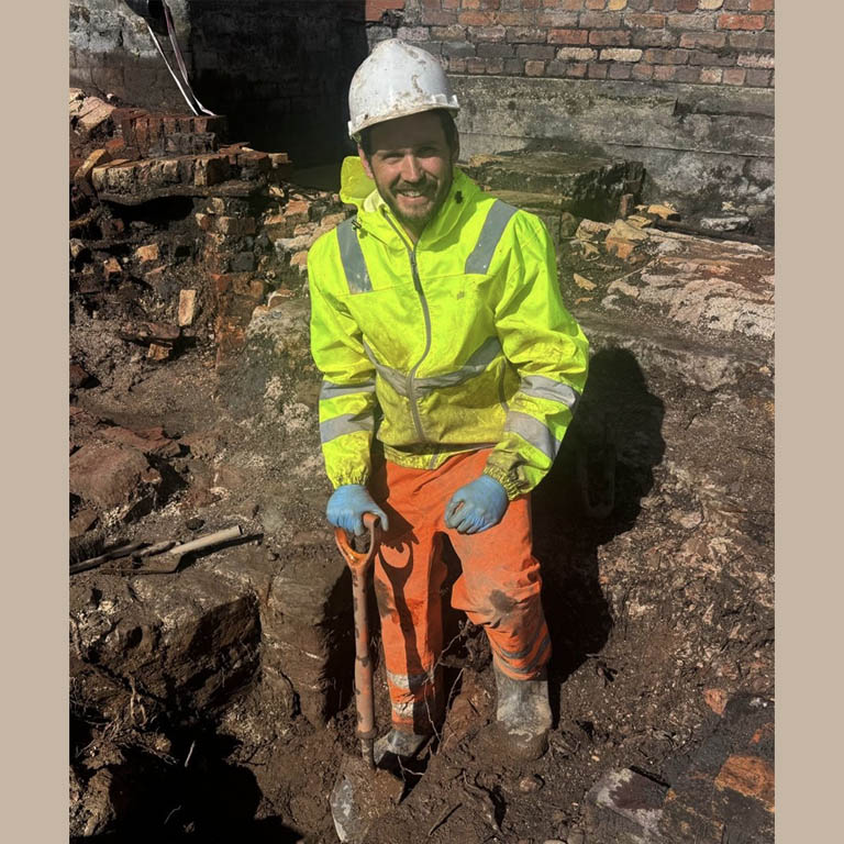 A photo of Dan on site