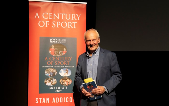 Stan Addicott yn lansiad A Centruy of Sport