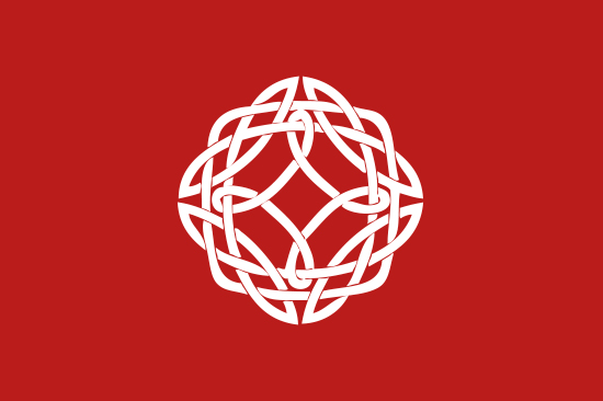 logo gwyn Cymdeithas Ddysgedig Cymru ar gefndir coch