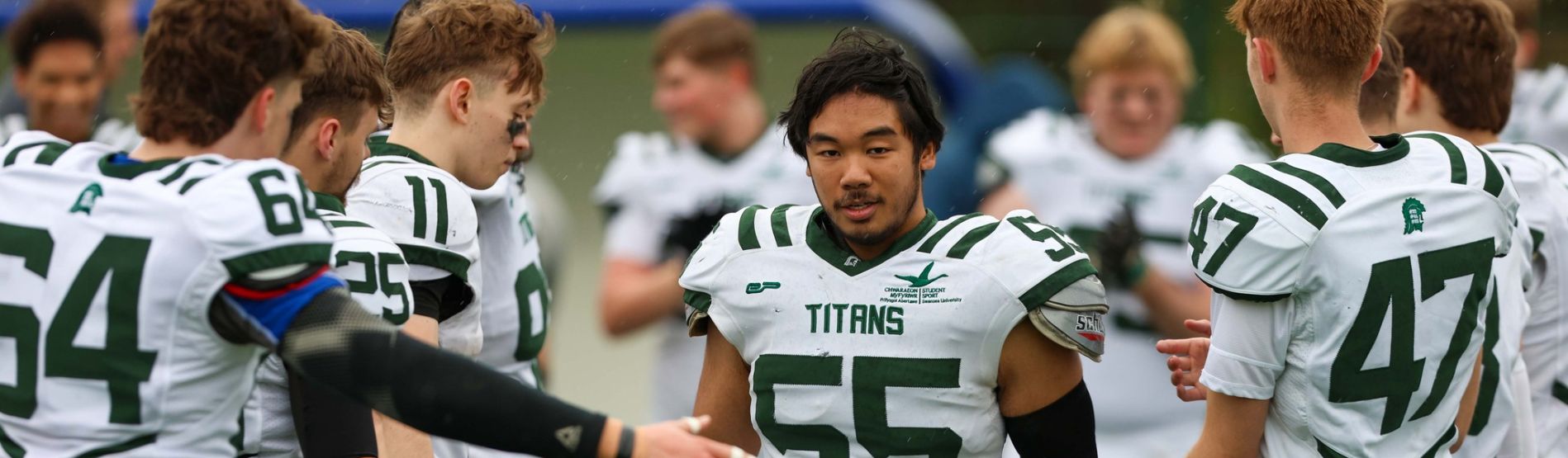 Swansea University's American Football team after a win in their fixture 