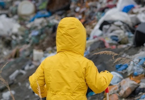 Child in yellow raincoat