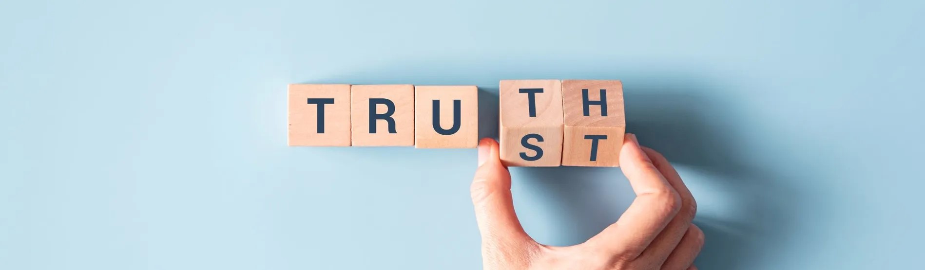 Truth trust wooden blocks
