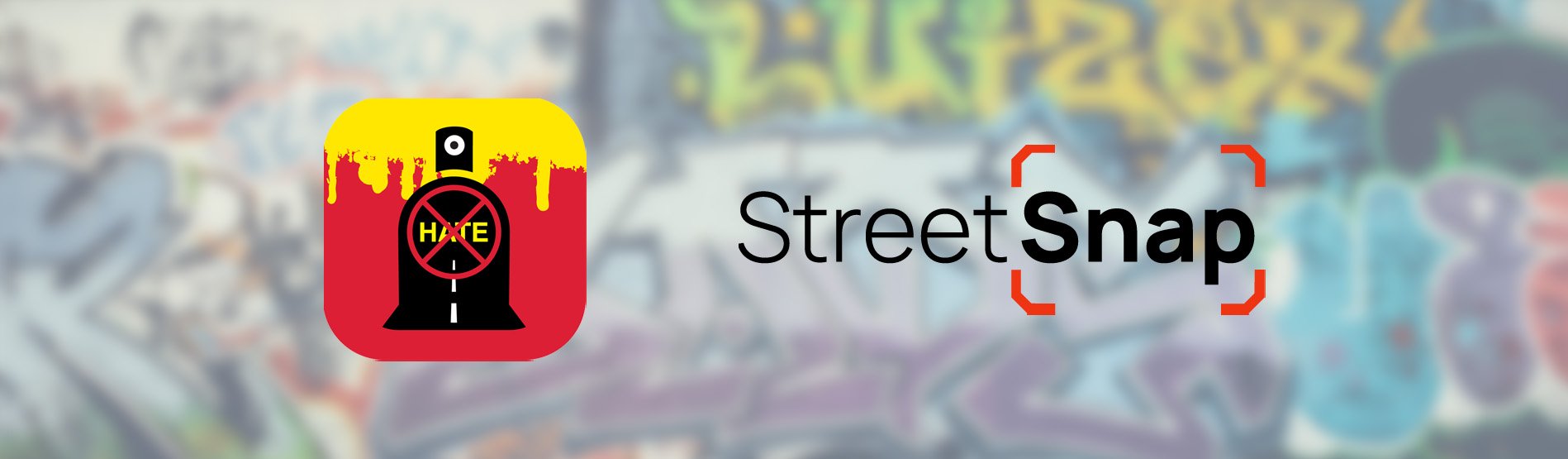 The StreetSnap logo on a graffiti background