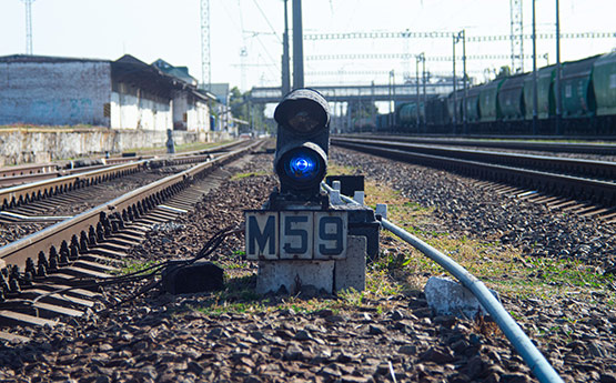 Signals on a rail track