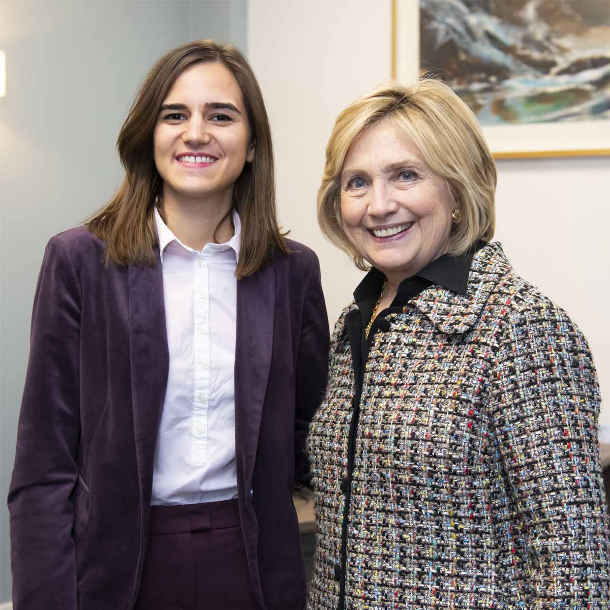 Andrea Stanišić with Hillary Clinton