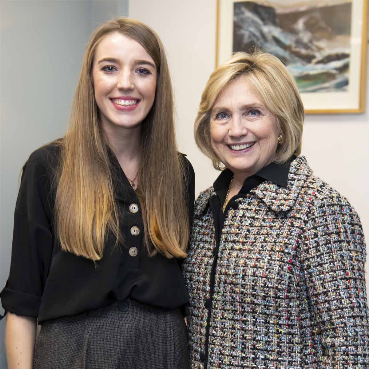 Charlotte Morgan with Hillary Clinton