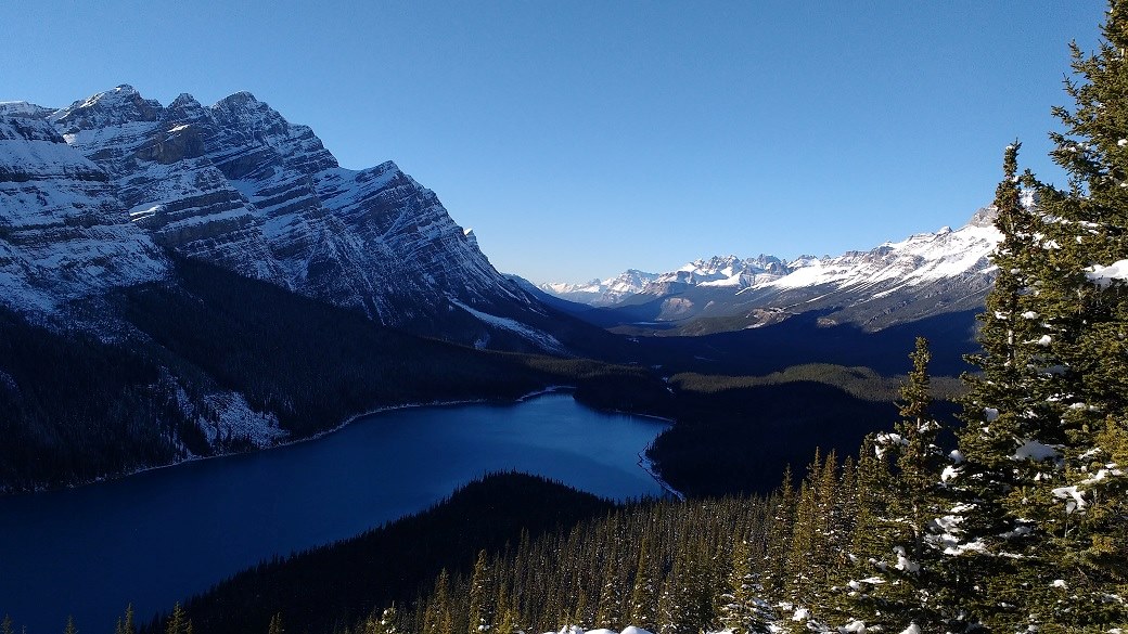 View over a lake in Canada 