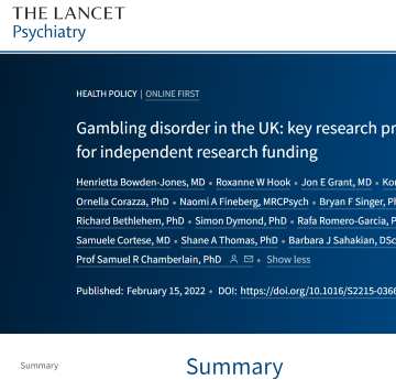 Image of academic paper in the Lancet Psychiatry