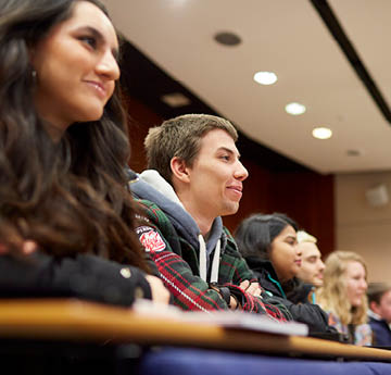 students in a lecture theatre