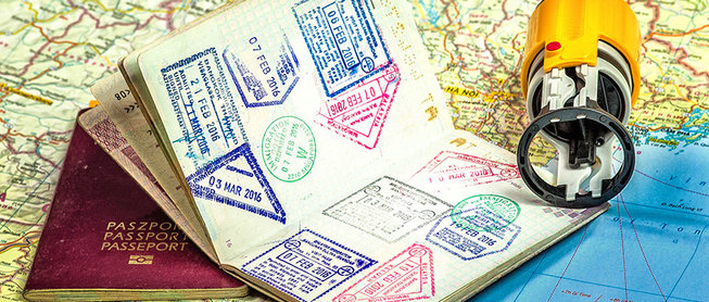 Detail of passport and visa