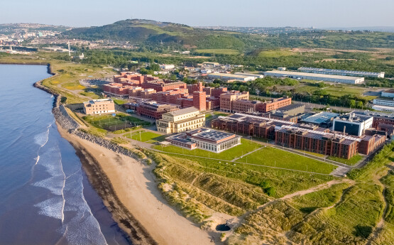 Aerial view of Bay Campus