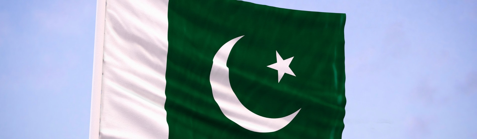 Flag of Pakistan waving in the breeze