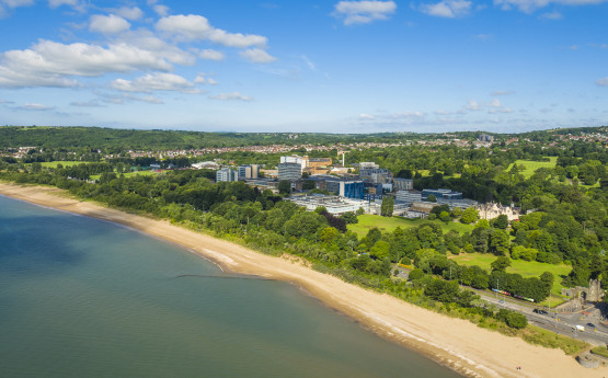 Areal image of singleton campus from the sea
