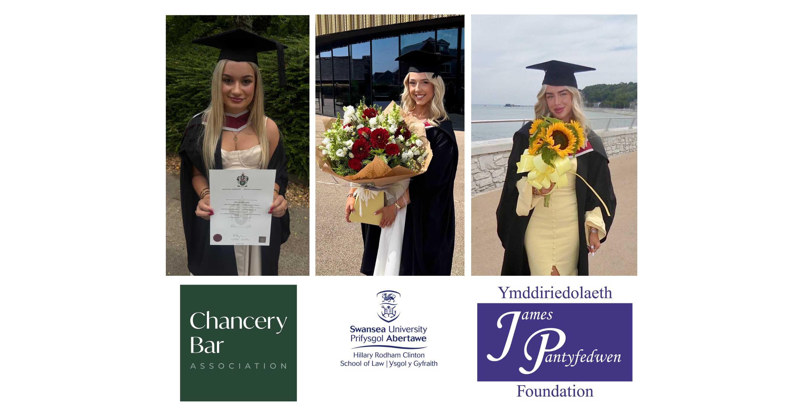 Three images of Swansea Graduates