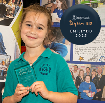 Photo of Chloe Allen holding DylanED trophy