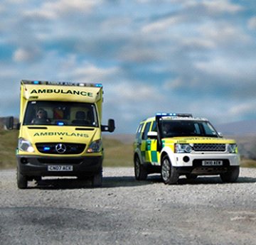 Ambulances on mountains