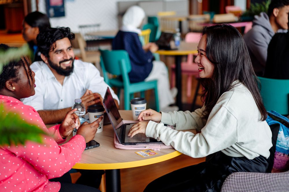 Student at a computer
