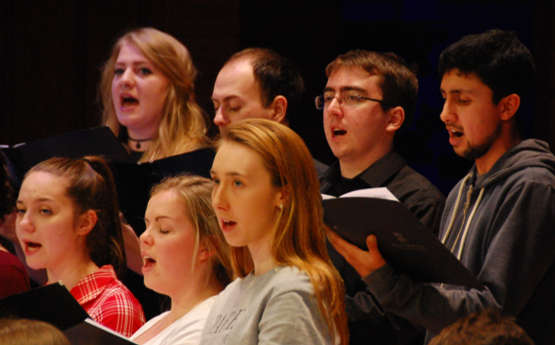 Singers in a choir