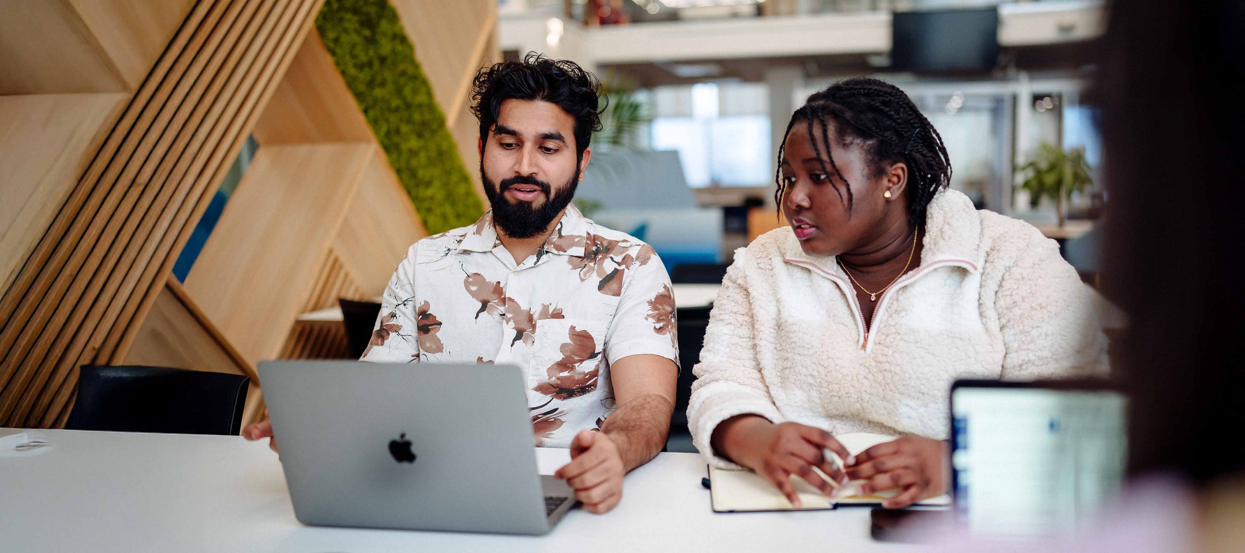 two students by the table