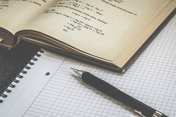 Maths problems and pen