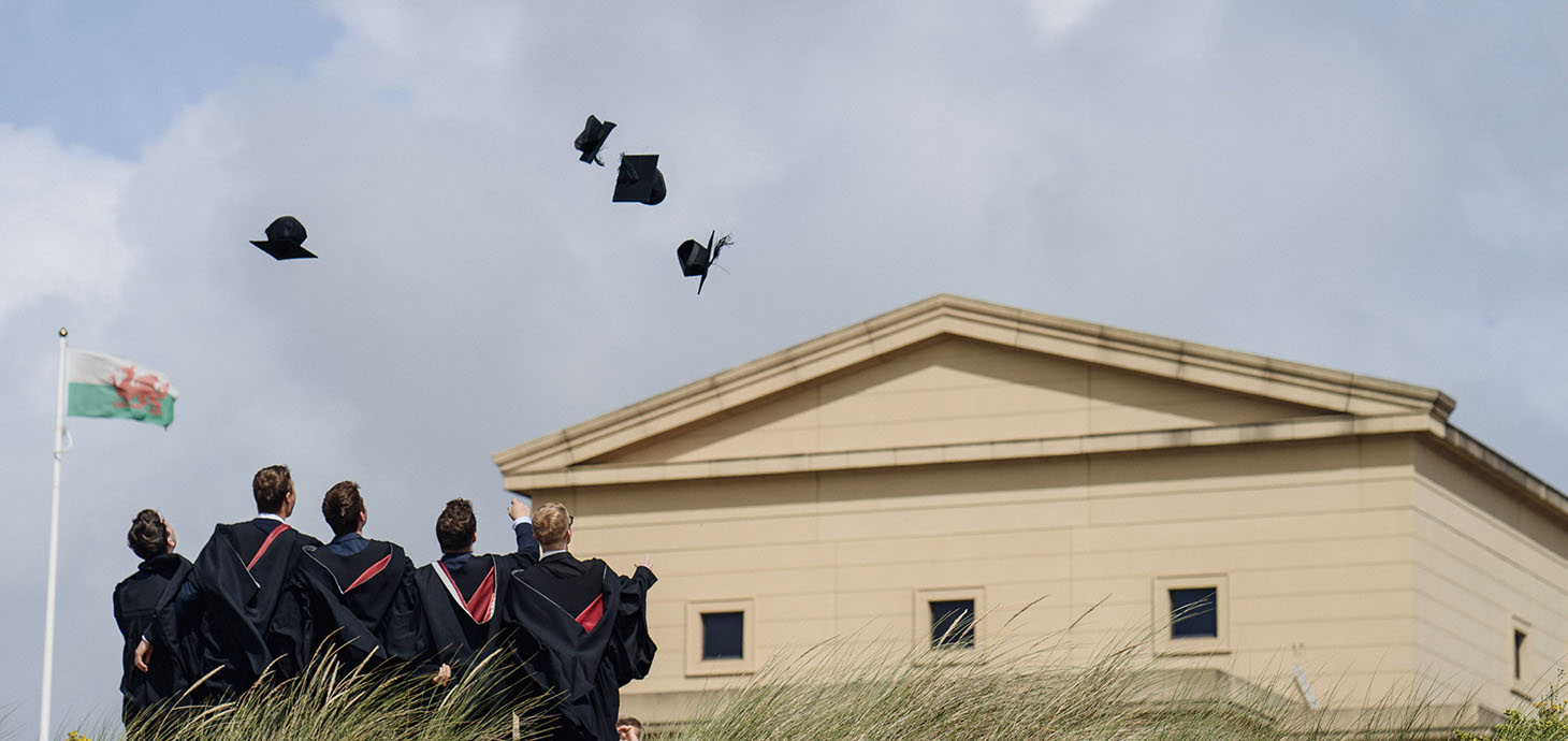 Students celebrate graduating at Swansea University