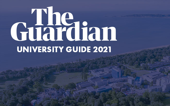 Swansea University with Guardian University Guide logo
